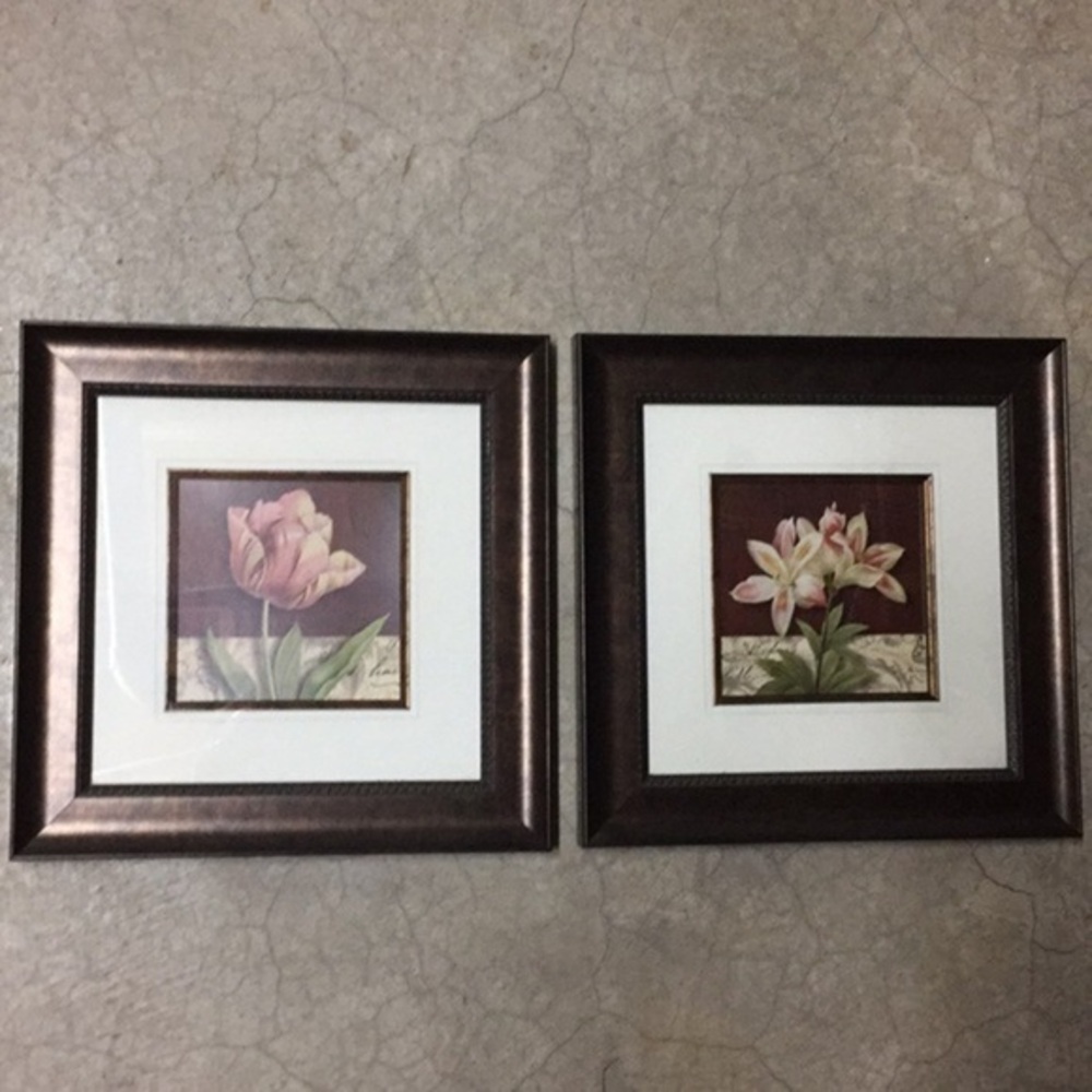 New (2) 10x10 postcard floral by Linens-n-things​